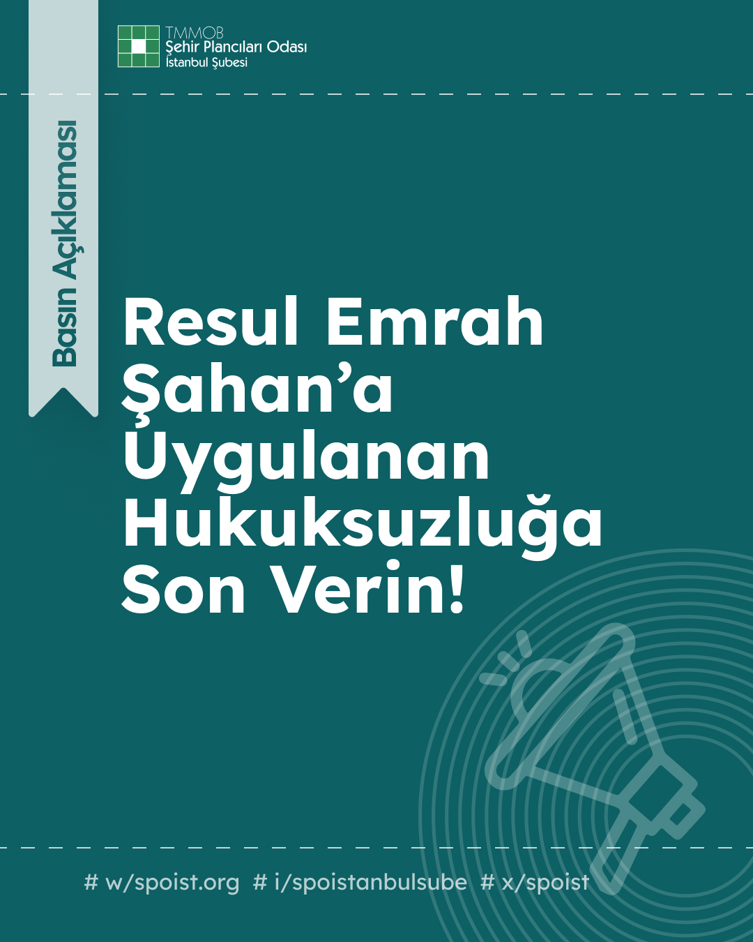 RESUL EMRAH ŞAHAN'A UYGULANAN HUKUKSUZLUĞA SON VERİN!