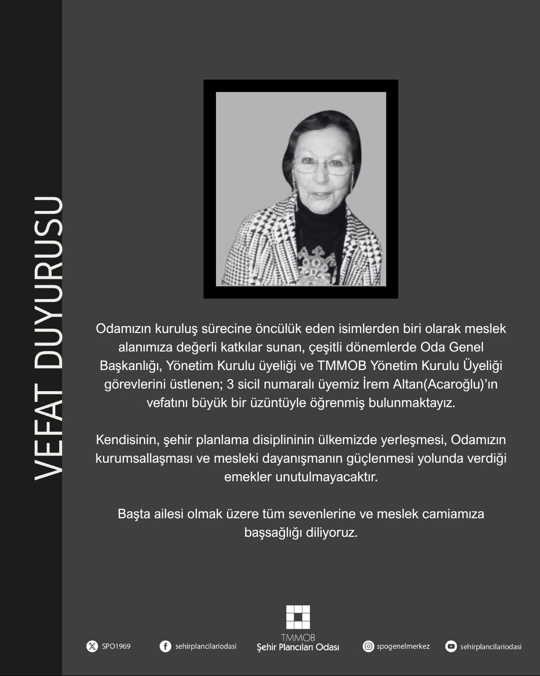 VEFAT DUYURUSU