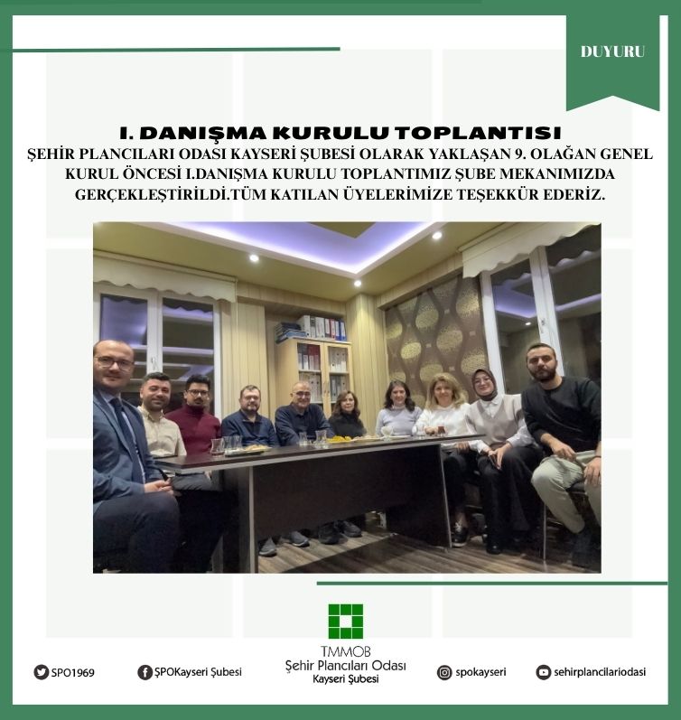 1.DANIŞMA KURULU TOPLANTISI