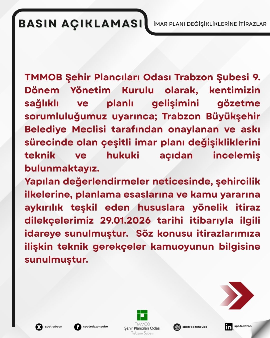 İMAR PLANI DEĞİŞİKLİKLERİNE İTİRAZ