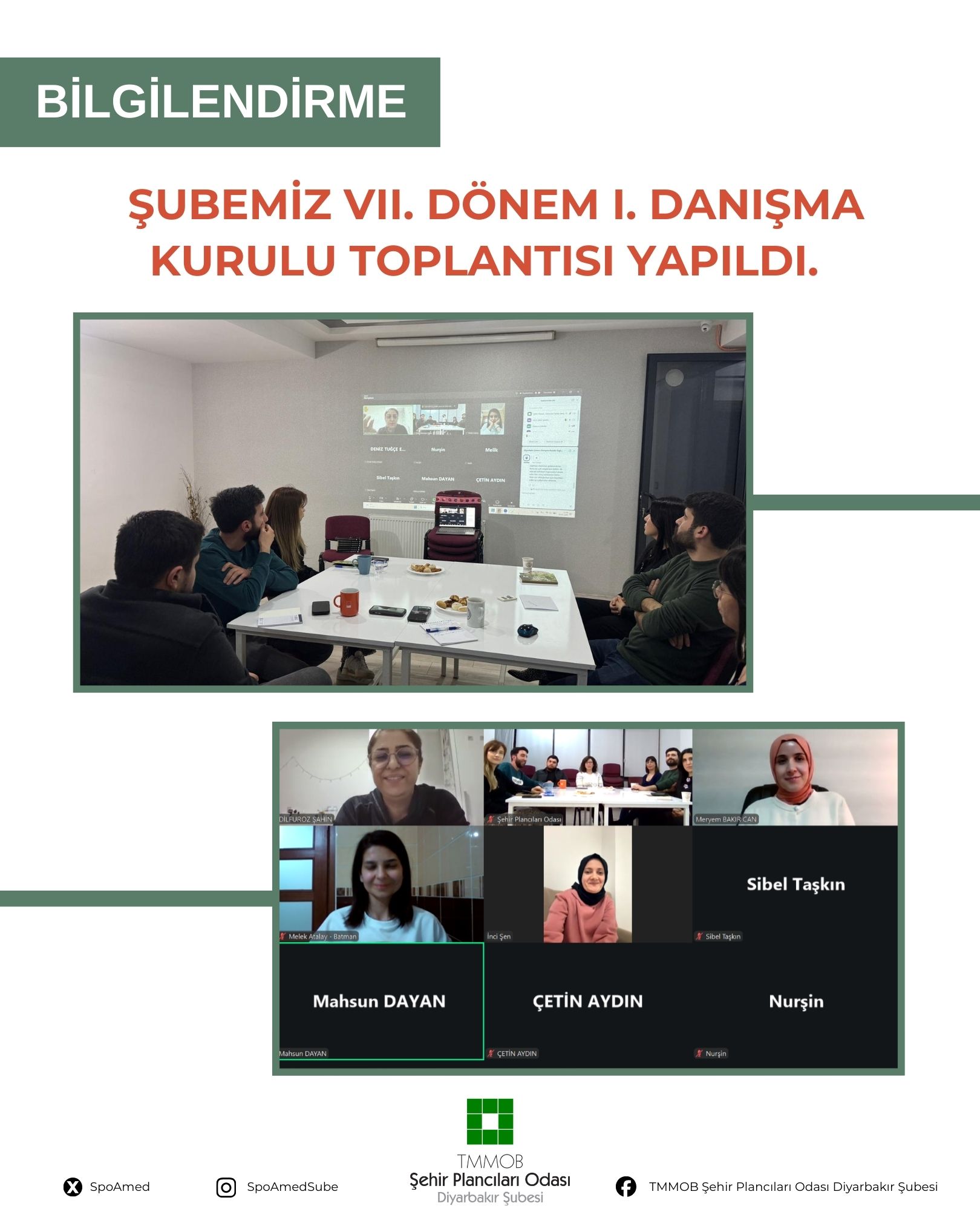 DİYARBAKIR ŞUBESİ VII. DÖNEM I. DANIŞMA KURULU TOPLANTISI YAPILDI. 