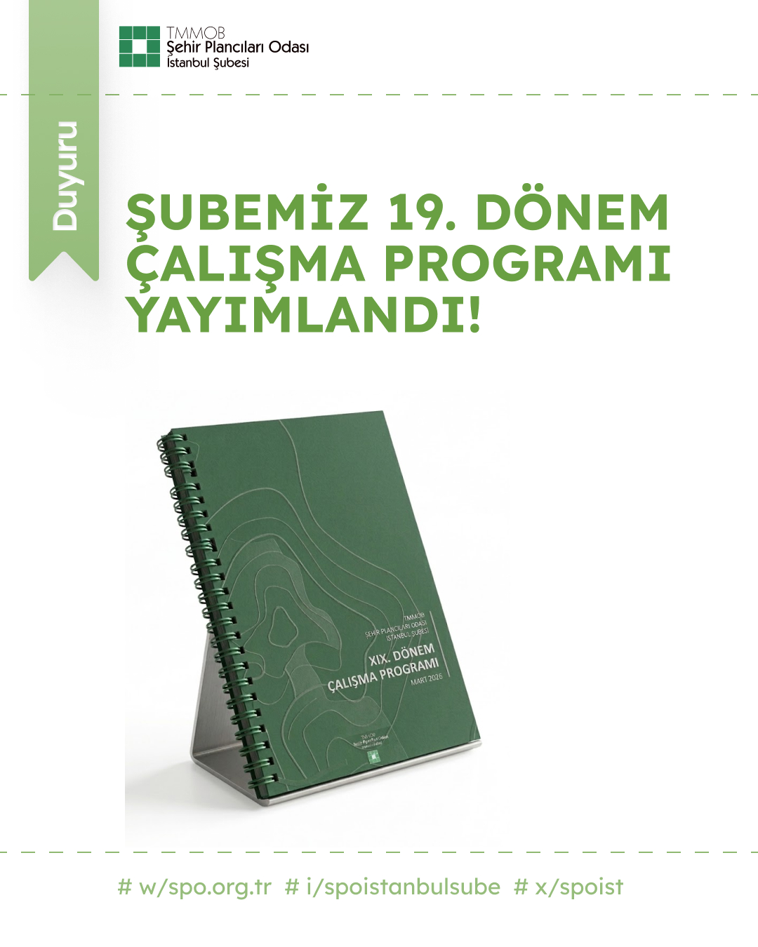 ŞUBEMİZ 19. DÖNEM ÇALIŞMA PROGRAMI YAYIMLANDI!