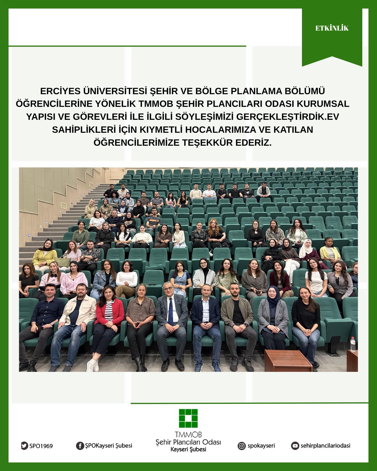 ERCİYES ÜNİVERSİTESİ`NDE SÖYLEŞİ ETKİNLİĞİ