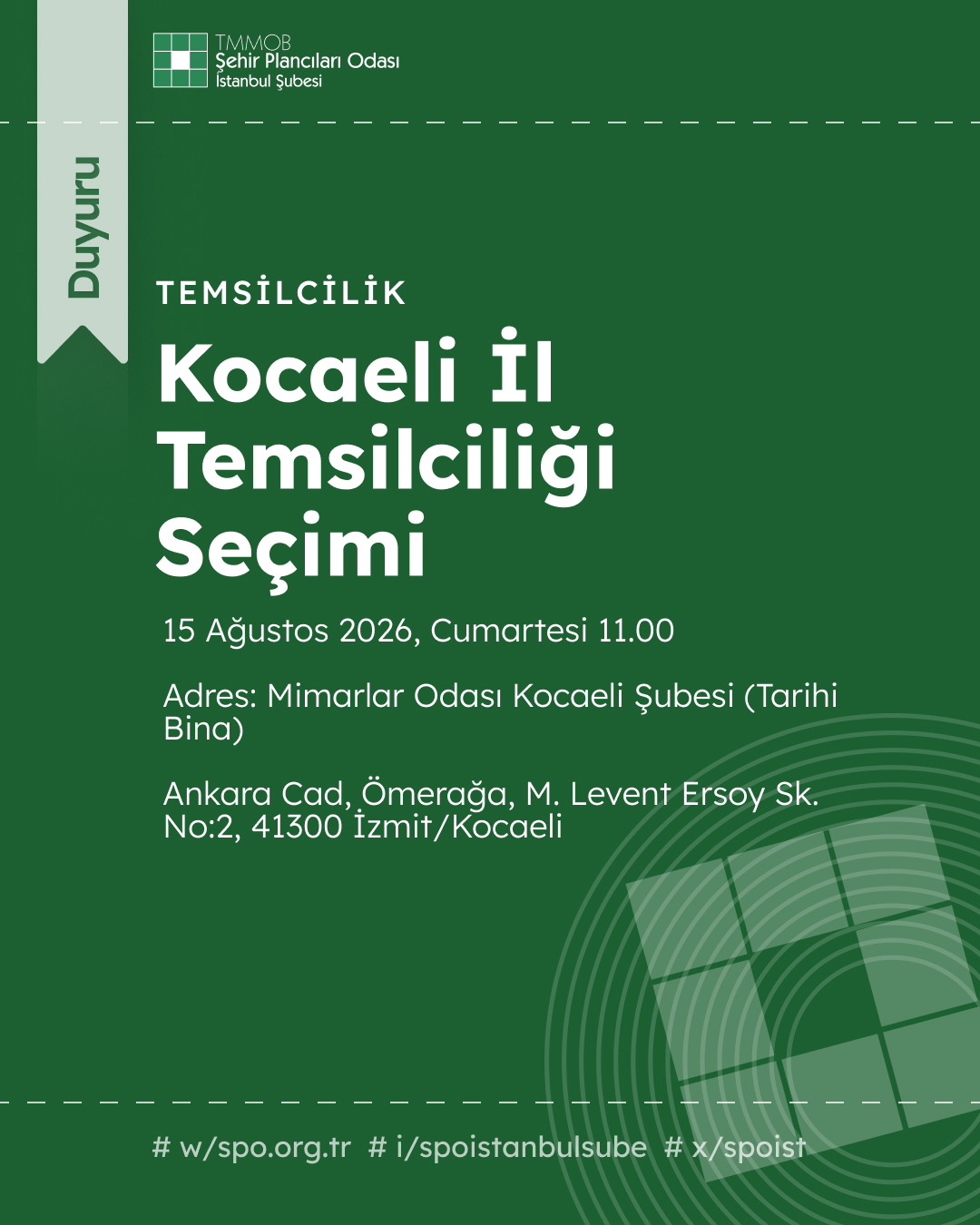 KOCAELİ İL TEMSİLCİLİĞİ SEÇİMİ 