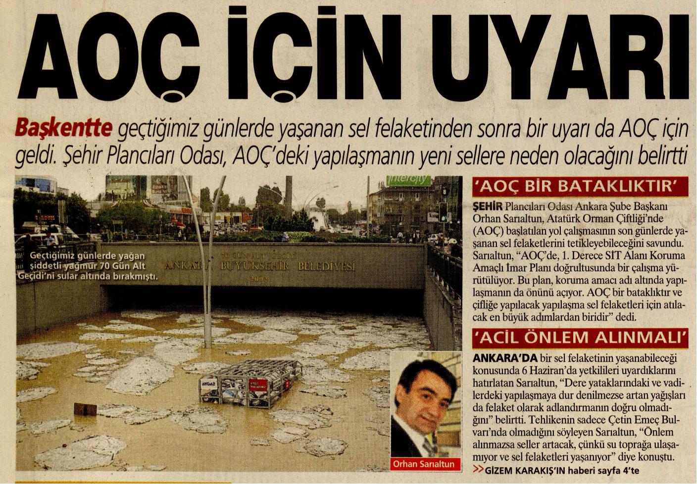 AOÇ İÇİN UYARI

