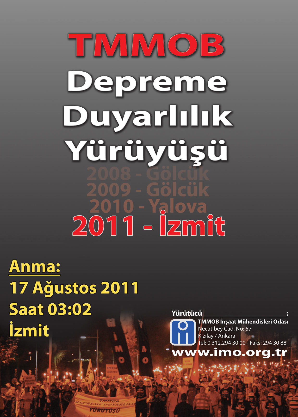 TMMOB DEPREME DUYARLILIK YÜRÜYÜŞÜ