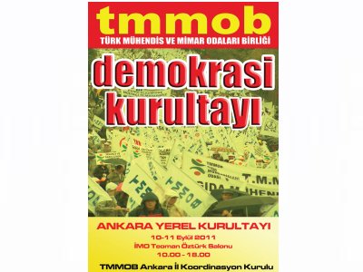 TMMOB DEMOKRASİ  KURULTAYI  ANKARA YEREL KURULTAYI GERÇEKLEŞTİ.
