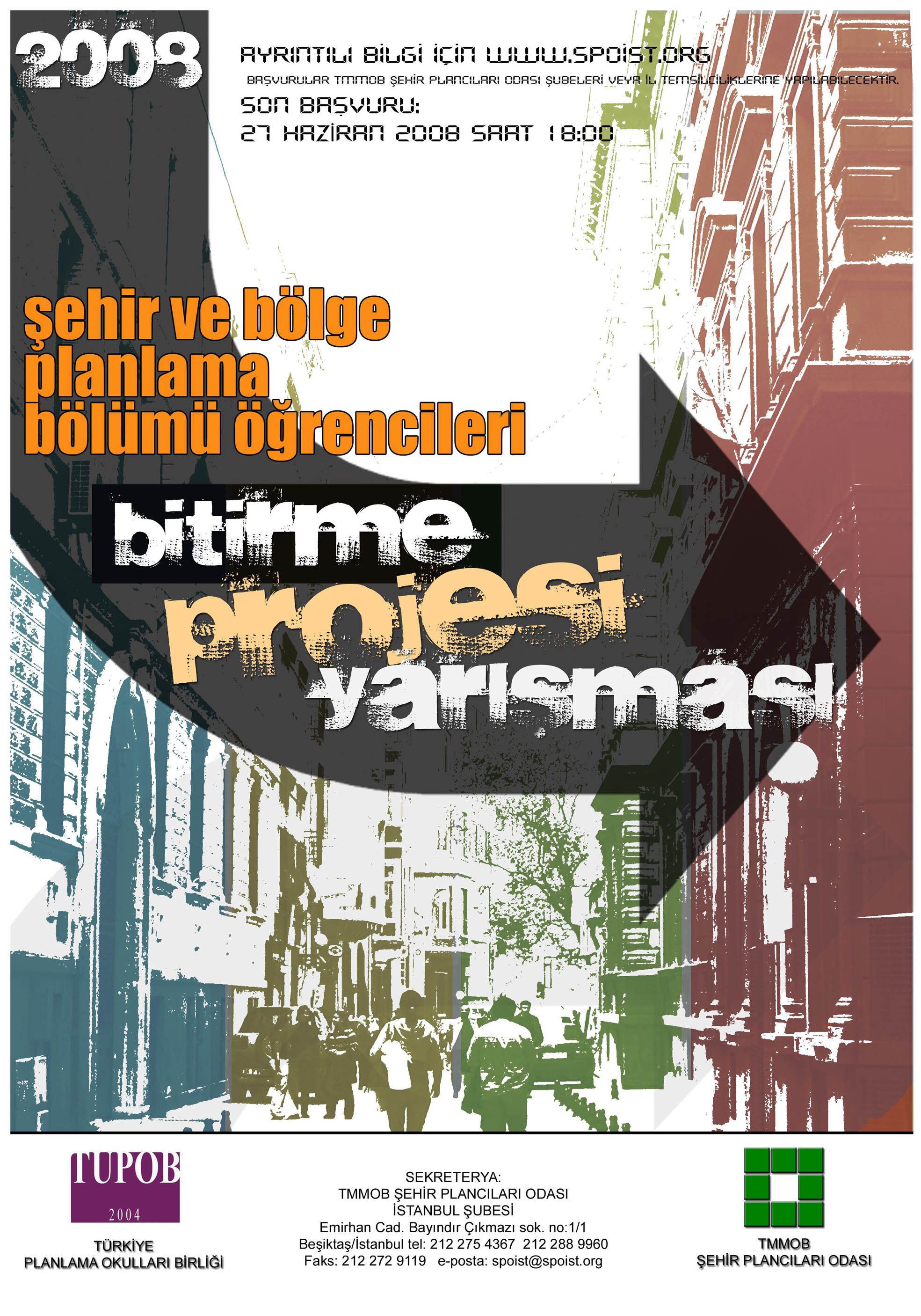 TUPOB ŞEHİR VE BÖLGE PLANLAMA BÖLÜMÜ ÖĞRENCİLERİ BİTİRME PROJESİ YARIŞMASI 2008 SONUÇLANDI...