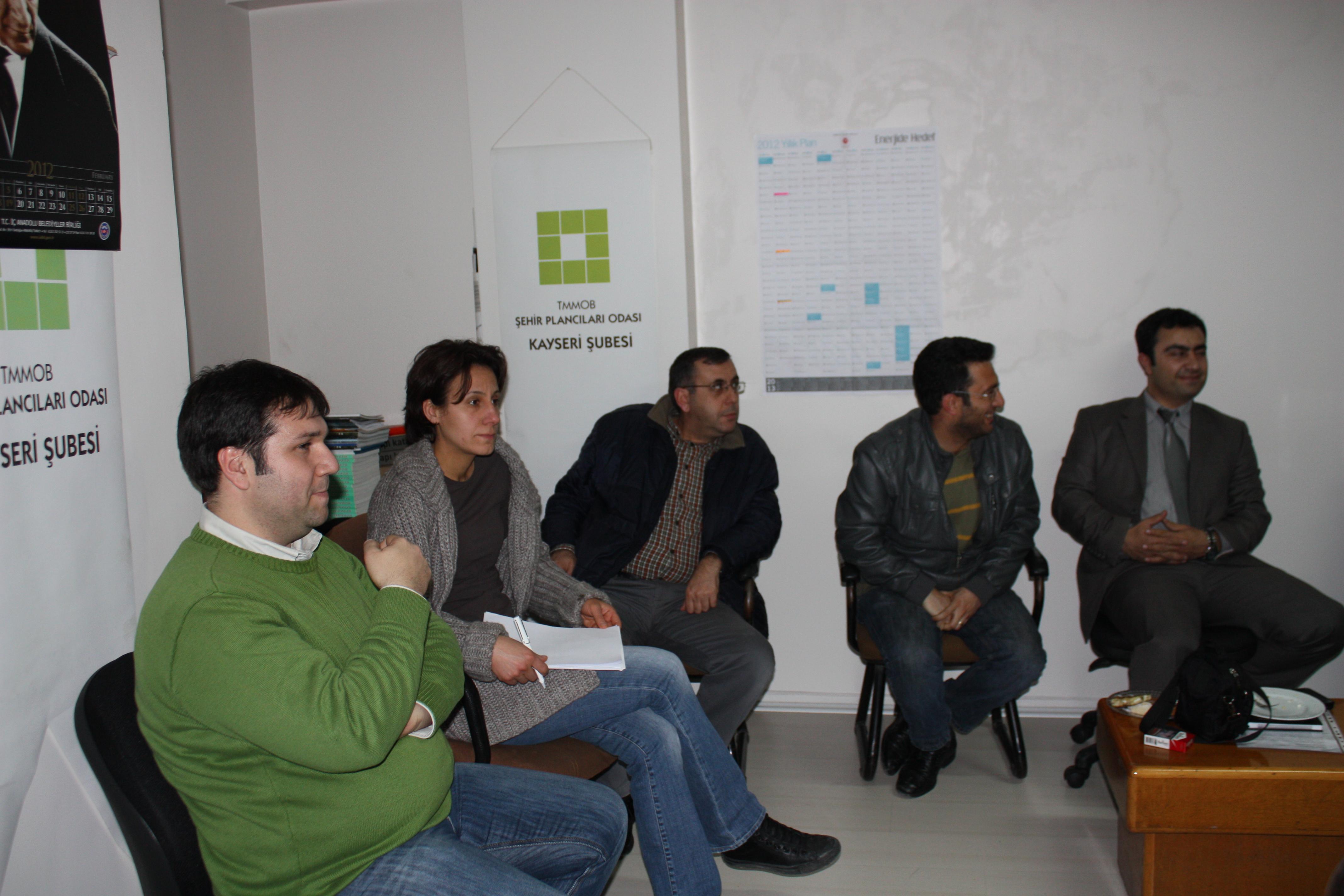 ŞUBE YÖNETİM KURULUMUZ DELEGELER, SERBEST ŞEHİRCİLİK HİZMETLERİ KOMİSYONU VE SERBEST ŞEHİRCİLERLE 13 MART 2012 TARİHİNDE TOPLANTI YAPTI