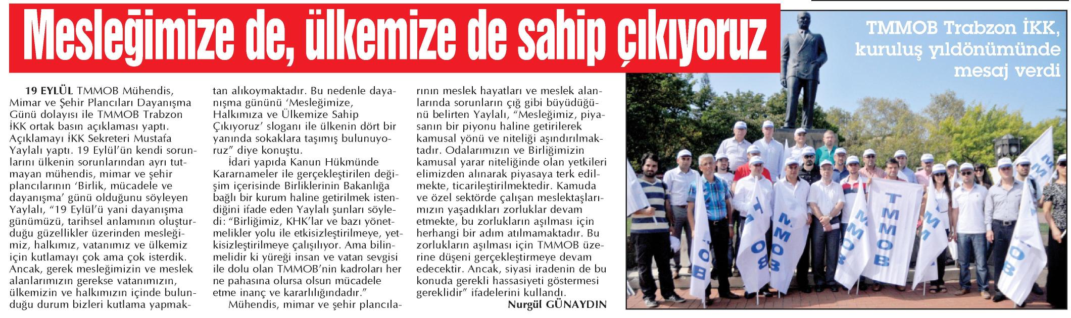 DAYANIŞMA GÜNÜ- BASIN AÇIKLAMASI