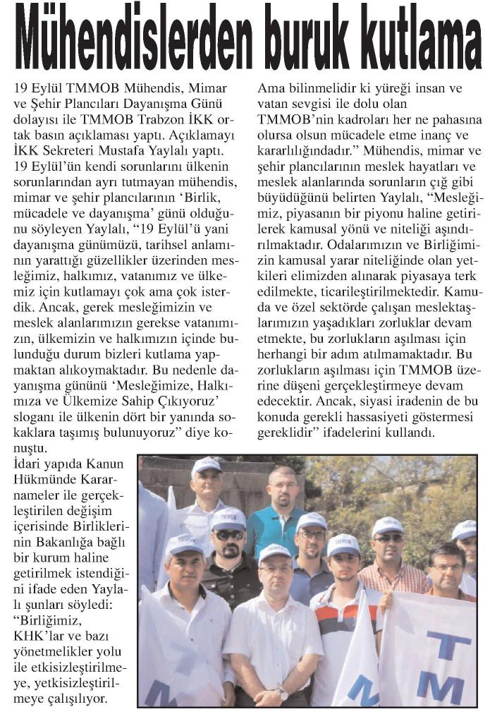 DAYANIŞMA GÜNÜ- BASIN AÇIKLAMASI