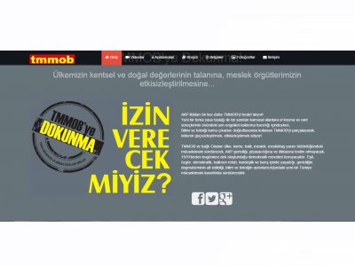  TORBA YASAYA KARŞI YÜRÜTTÜĞÜMÜZ KAMPANYANIN DAHA GENİŞ KİTLELERE ULAŞMASI İÇİN TMMOB VE ODALAR İŞBİRLİĞİYLE WEB SAYFASI OLUŞTURULMUŞTUR.