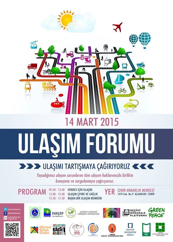 ULAŞIM FORUMU 14 MART 2015`TE MİMARLIK MERKEZİ`NDE!