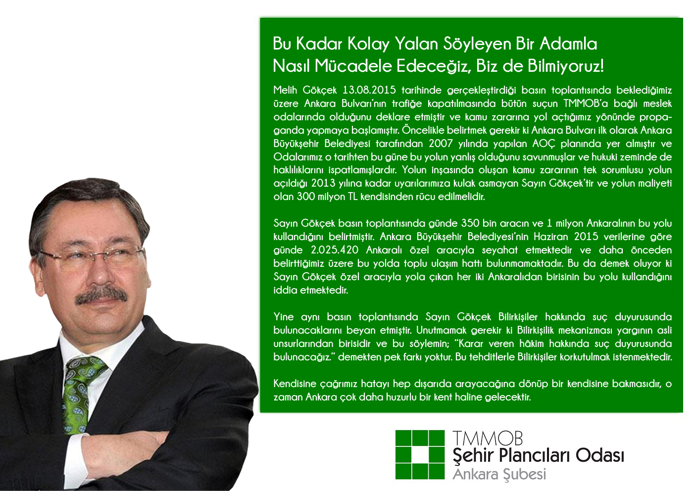 MELİH GÖKÇEK YALAN SÖYLÜYOR 
