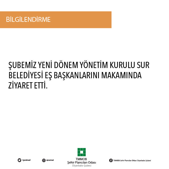 ŞUBEMİZ YENİ DÖNEM YÖNETİM KURULU SUR BELEDİYESİ EŞ BAŞKANKANLARINI MAKAMINDA ZİYARET ETTİ