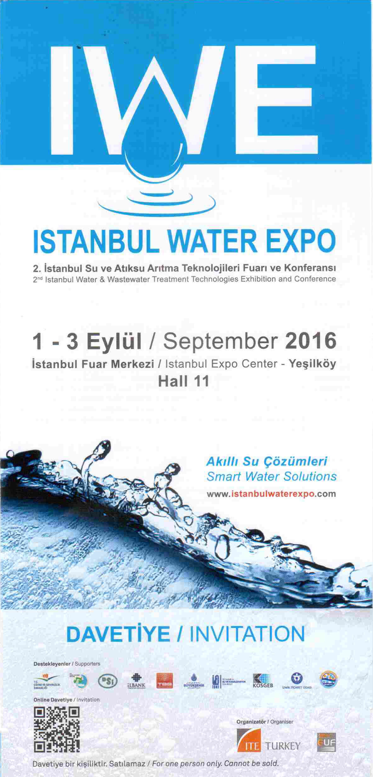 2. İSTANBUL SU VE ATIKSU ARITMA TEKNOLOJİLERİ FUARI VE KONFERANSI