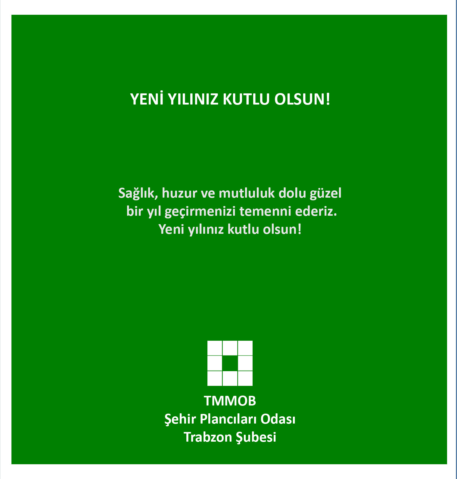 YENİ YILINIZ KUTLU OLSUN!