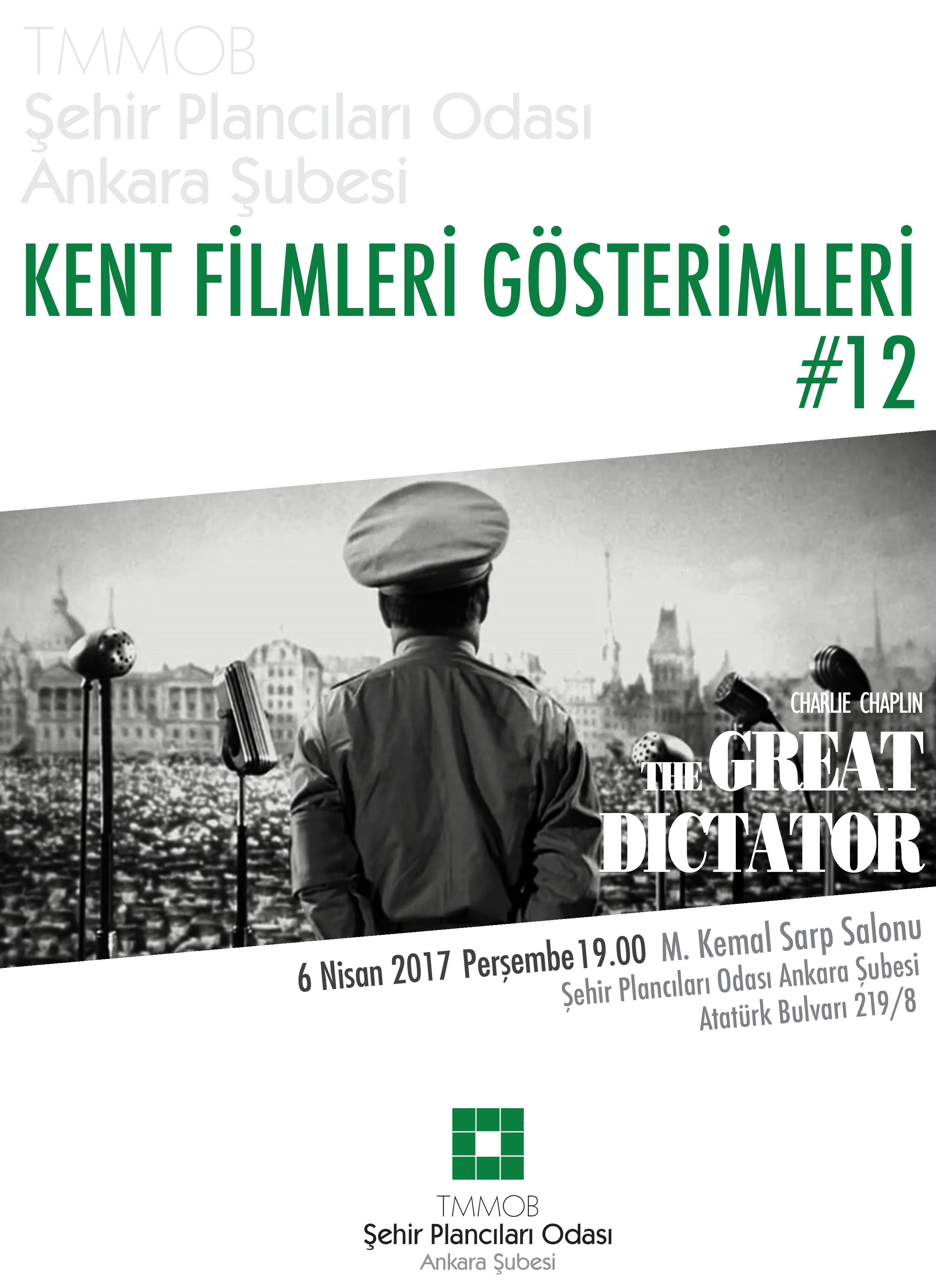 KENT FİLMLERİ GÖSTERİMLERİ #12 - THE GREAT DİCTATOR