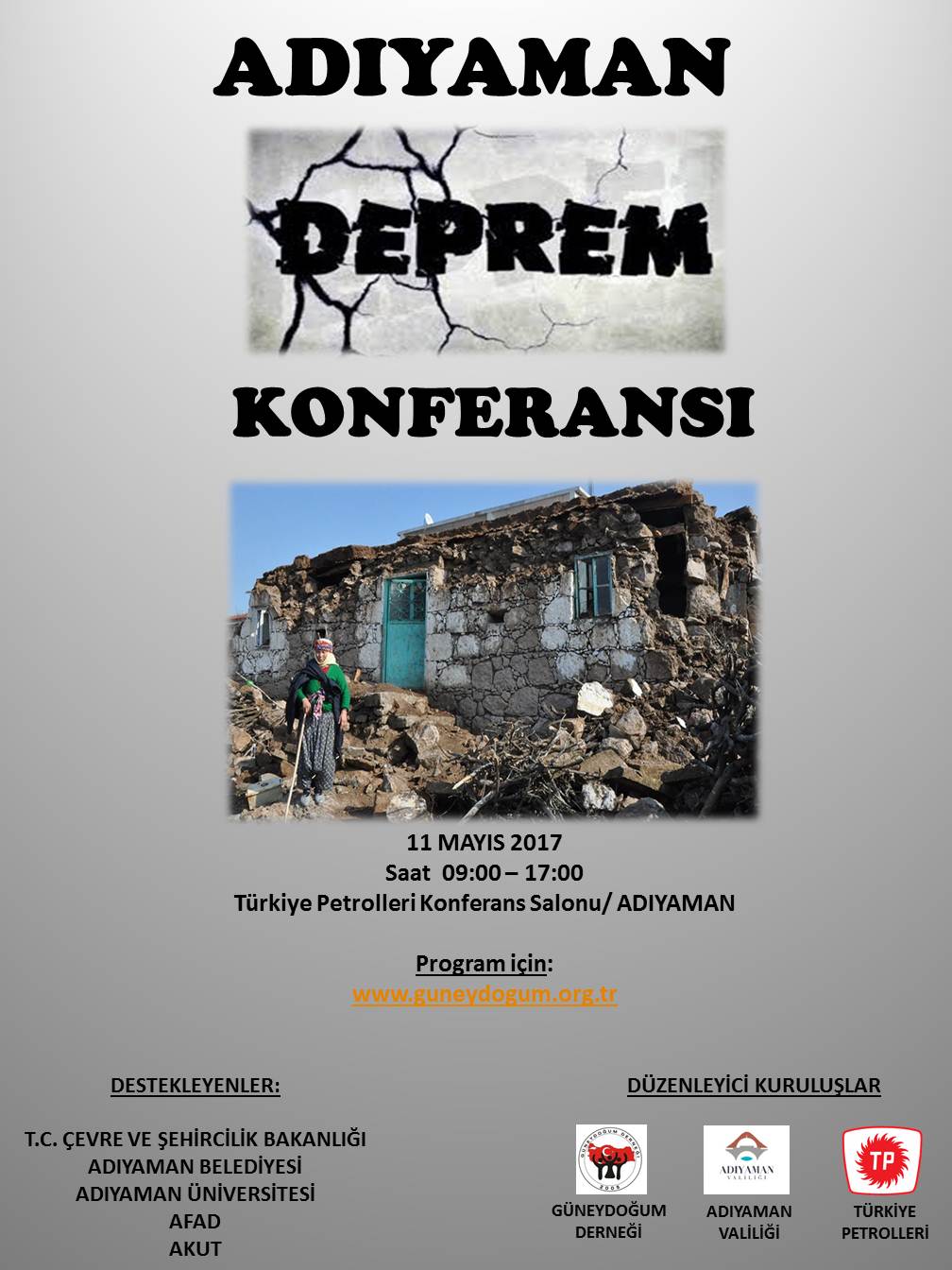 ADIYAMAN DEPREM KONFERANSI`NA ODAMIZ GENEL SEKRETERİ HÜSEYİN G. ÇANKAYA PANELİST OLARAK KATILACAKTIR.