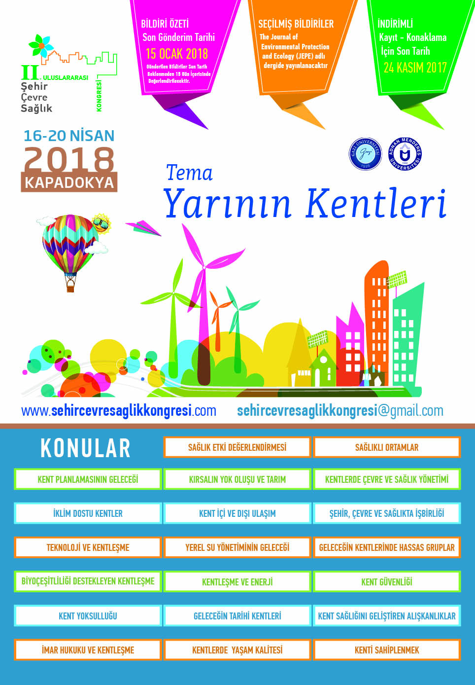 II. ULUSLARARASI ŞEHİR ÇEVRE VE SAĞLIK KONGRESİ