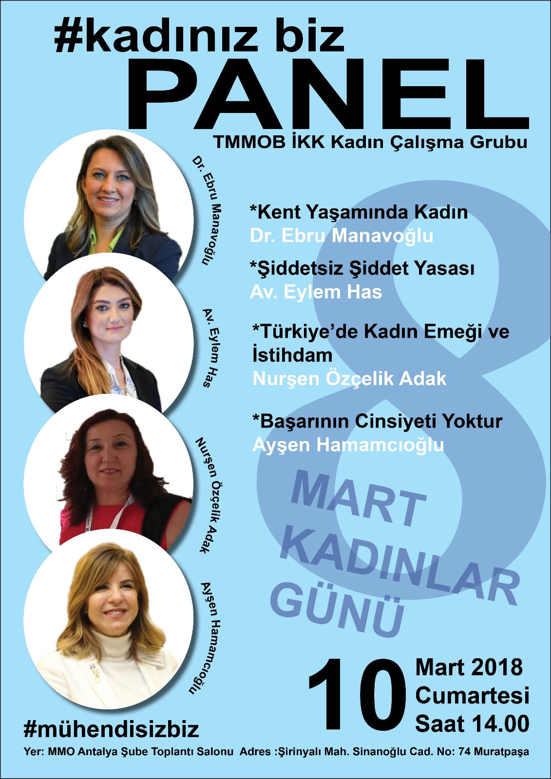 10 MART 2018 CUMARTESİ GÜNÜ DÜZENLENECEK OLAN PANEL DAVETİ
