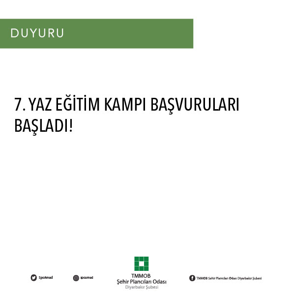 7. YAZ EĞİTİM KAMPI BAŞVURULARI BAŞLADI !