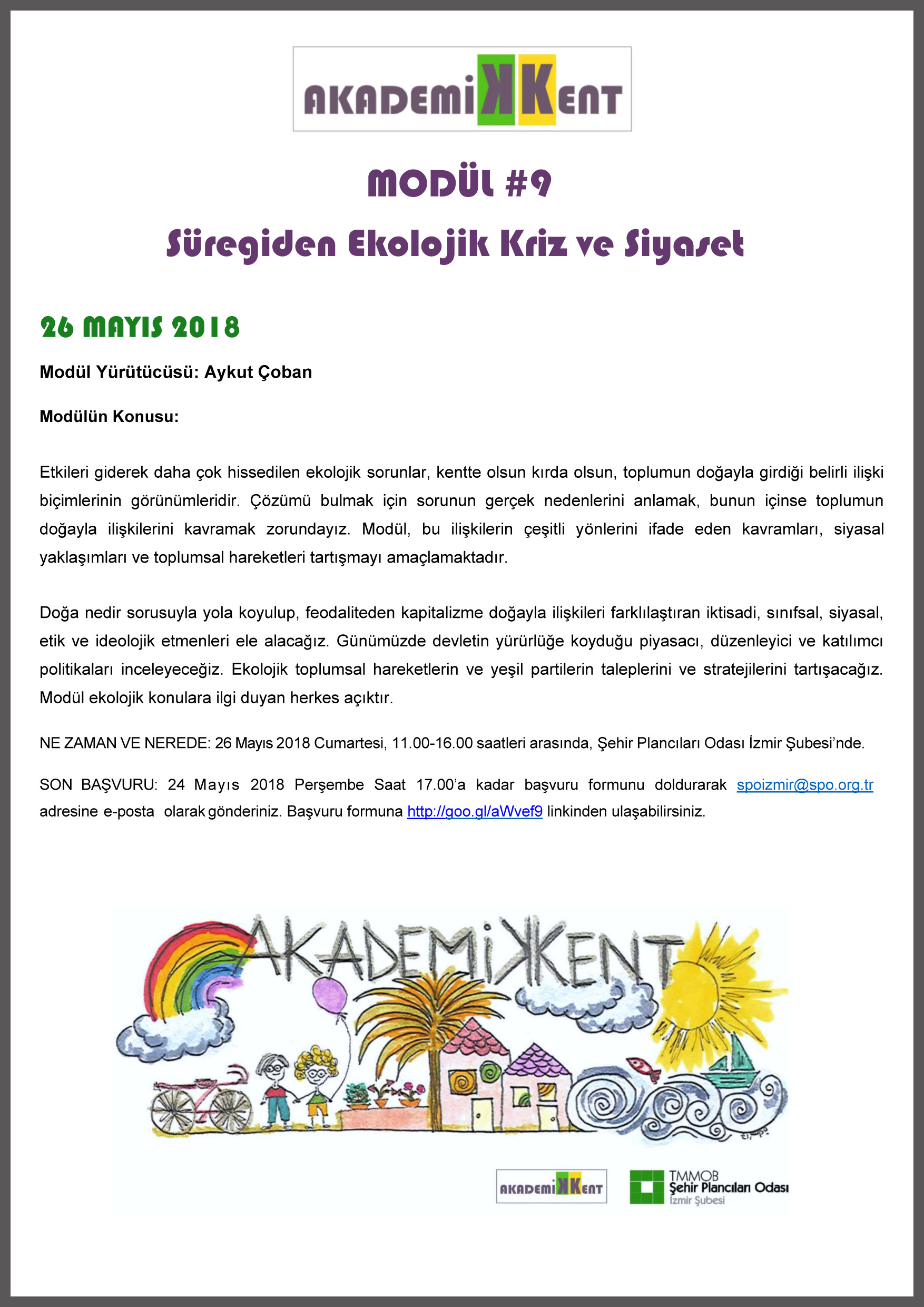 AKADEMİKENT MODÜL #9 "SÜREGİDEN EKOLOJİK KRİZ VE SİYASET"