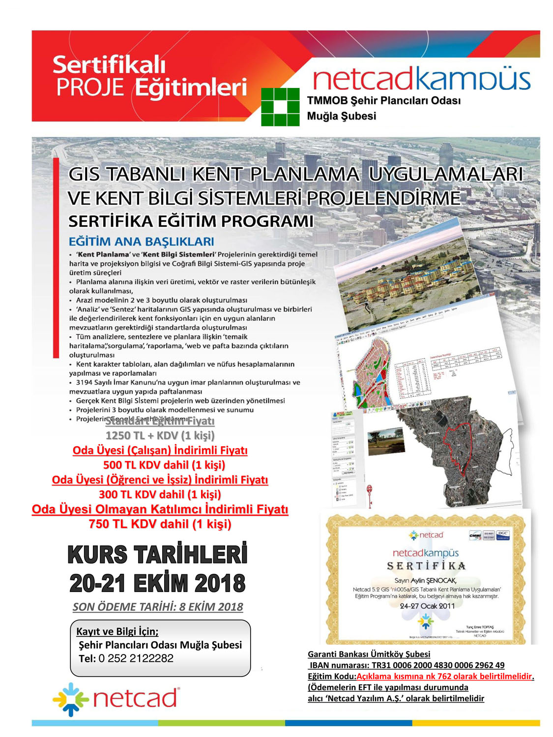 20-21 EKİM 2018 TARİHİNDEKİ NETCADKAMPÜS SERTİFİKALI EĞİTİM PROGRAMI İÇİN KAYITLAR BAŞLADI