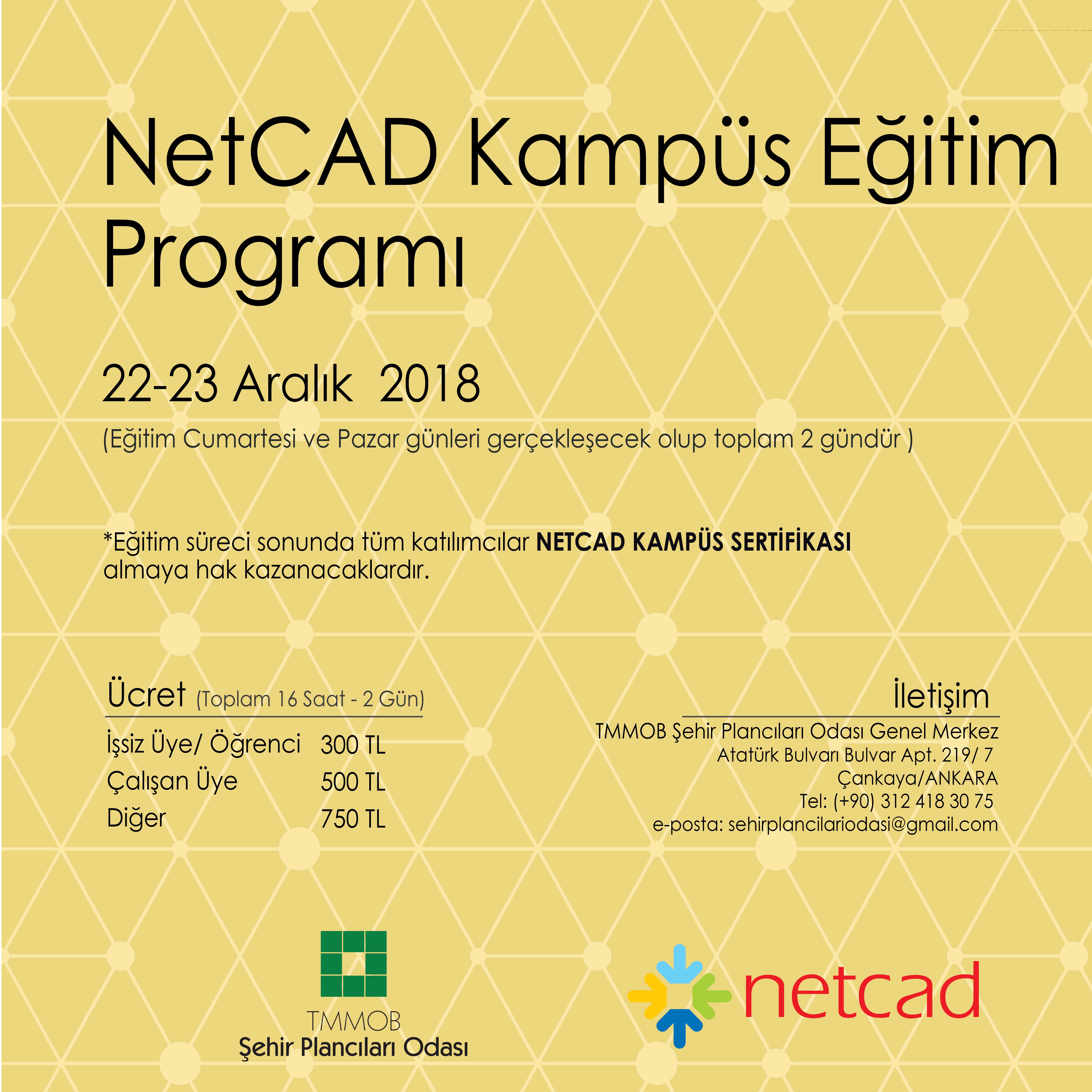 NETCAD KAMPUS EĞİTİMİ KAYITLARI BAŞLADI!