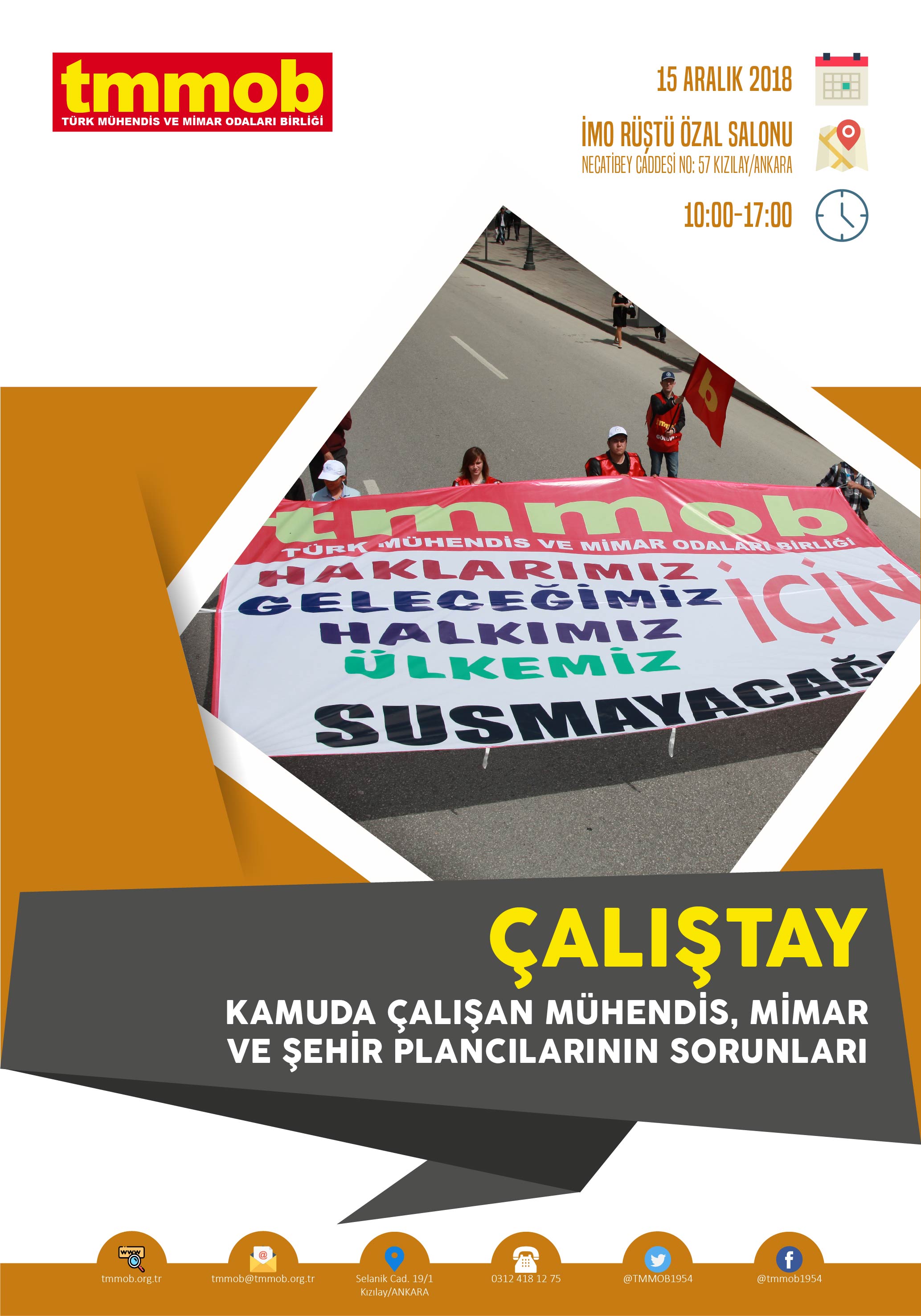 TMMOB KAMUDA ÇALIŞAN MÜHENDİS, MİMAR VE ŞEHİR PLANCILARININ SORUNLARI ÇALIŞTAYI