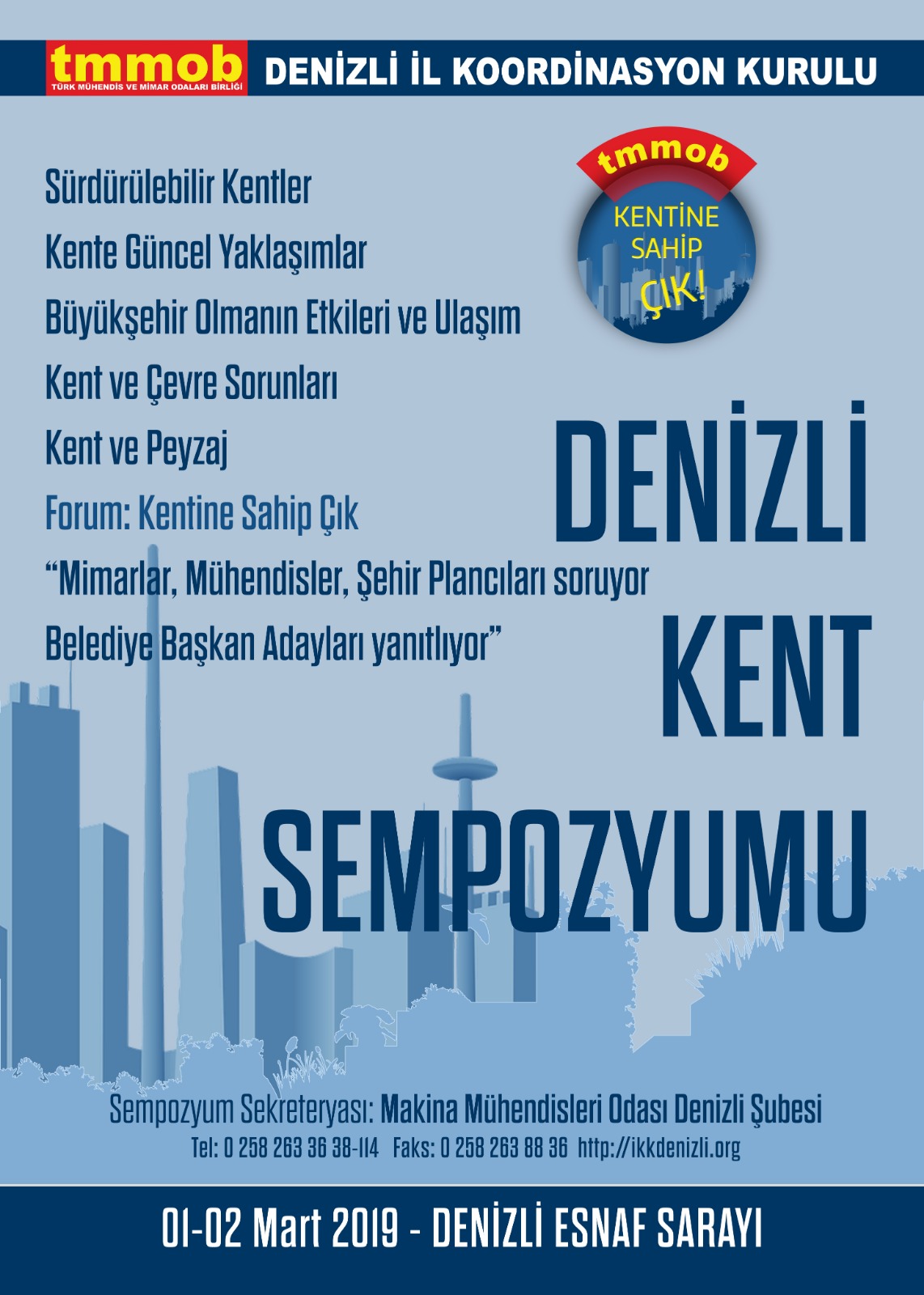 DENİZLİ KENT SEMPOZYUMU: 01-02 MART 2019