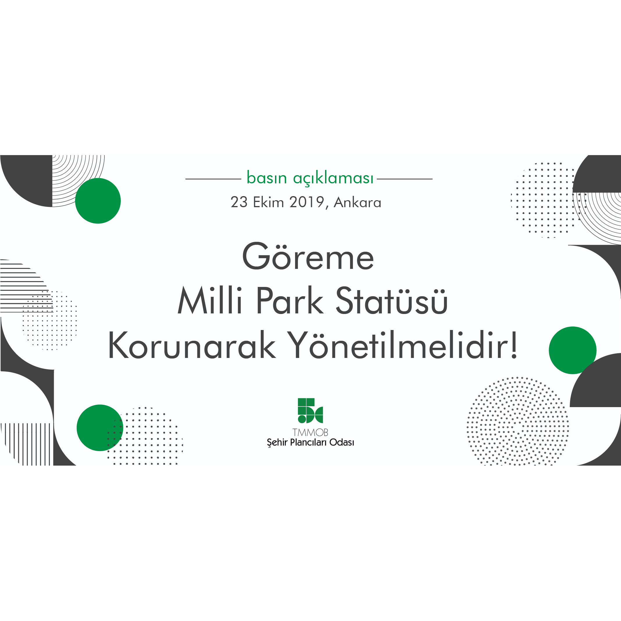 GÖREME MİLLİ PARK STATÜSÜ KORUNARAK YÖNETİLMELİDİR!