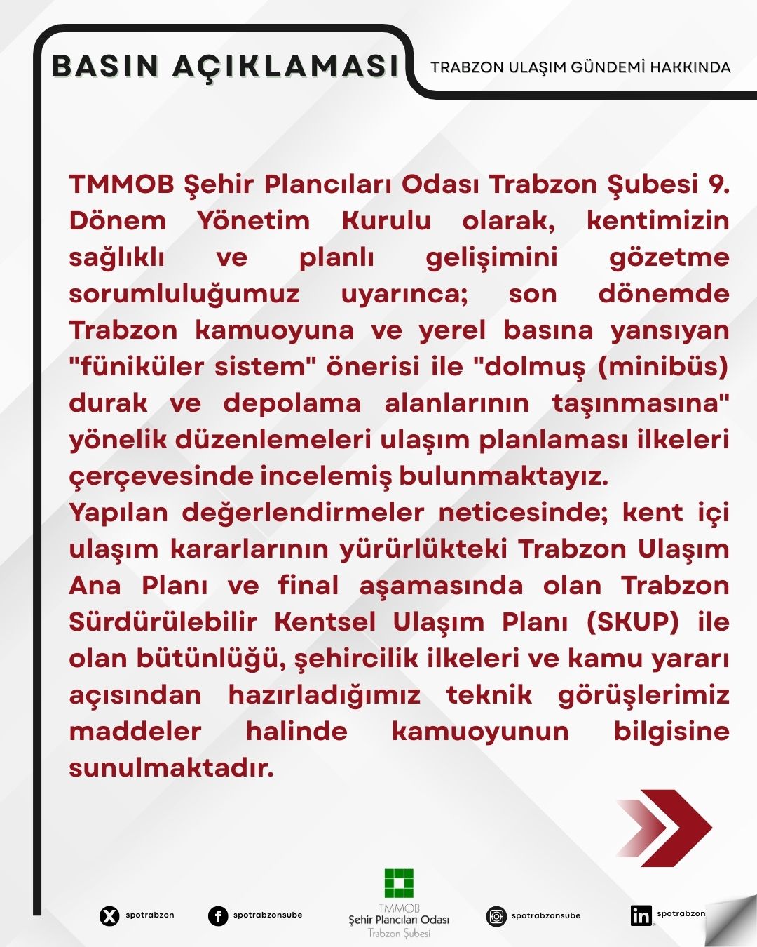 TRABZON ULAŞIM GÜNDEMİ HAKKINDA