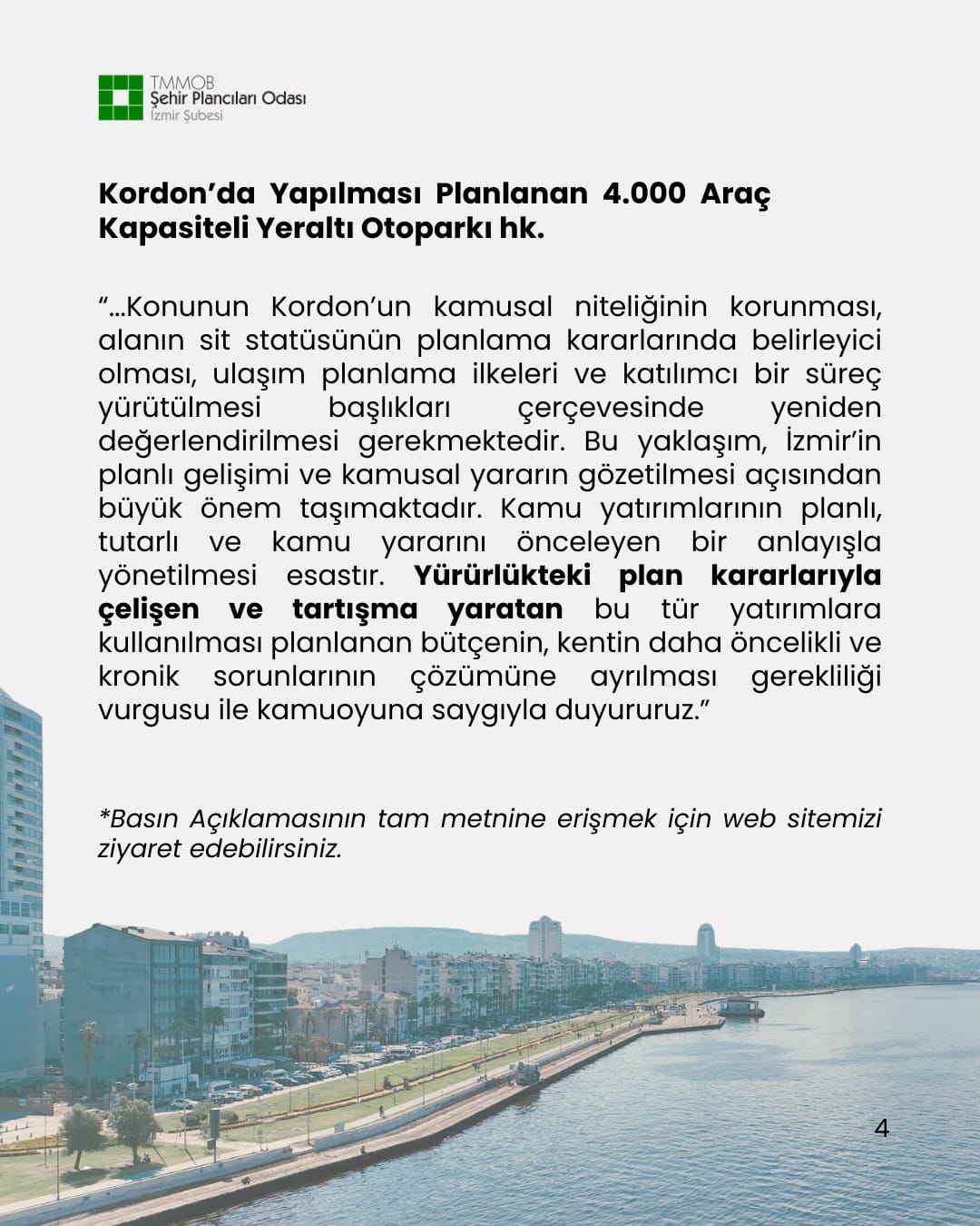 KAMU YATIRIMLARI PLANLI VE TUTARLI OLMALIDIR: 3 AYDA NE DEĞİŞTİ?

KORDON'DA YAPILMASI PLANLANAN 4.000 ARAÇ KAPASİTELİ YERALTI OTOPARKI HK.
