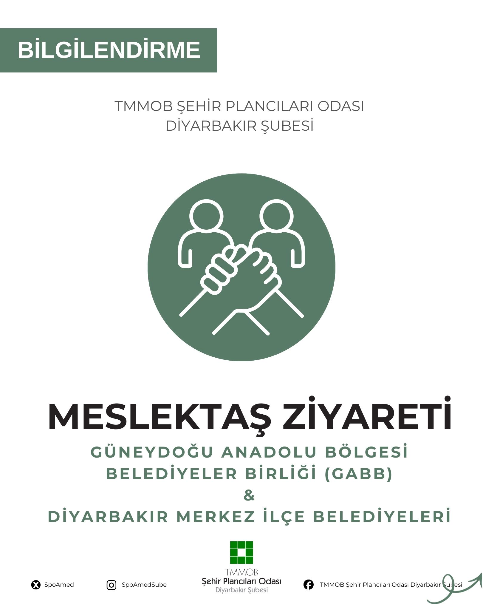 GÜNEYDOĞU ANADOLU BÖLGESİ BELEDİYELER BİRLİĞİ (GABB) VE DİYARBAKIR MERKEZ İLÇE BELEDİYELERİ`NDE GÖREV YAPAN MESLEKTAŞLARIMIZ ZİYARET EDİLDİ.