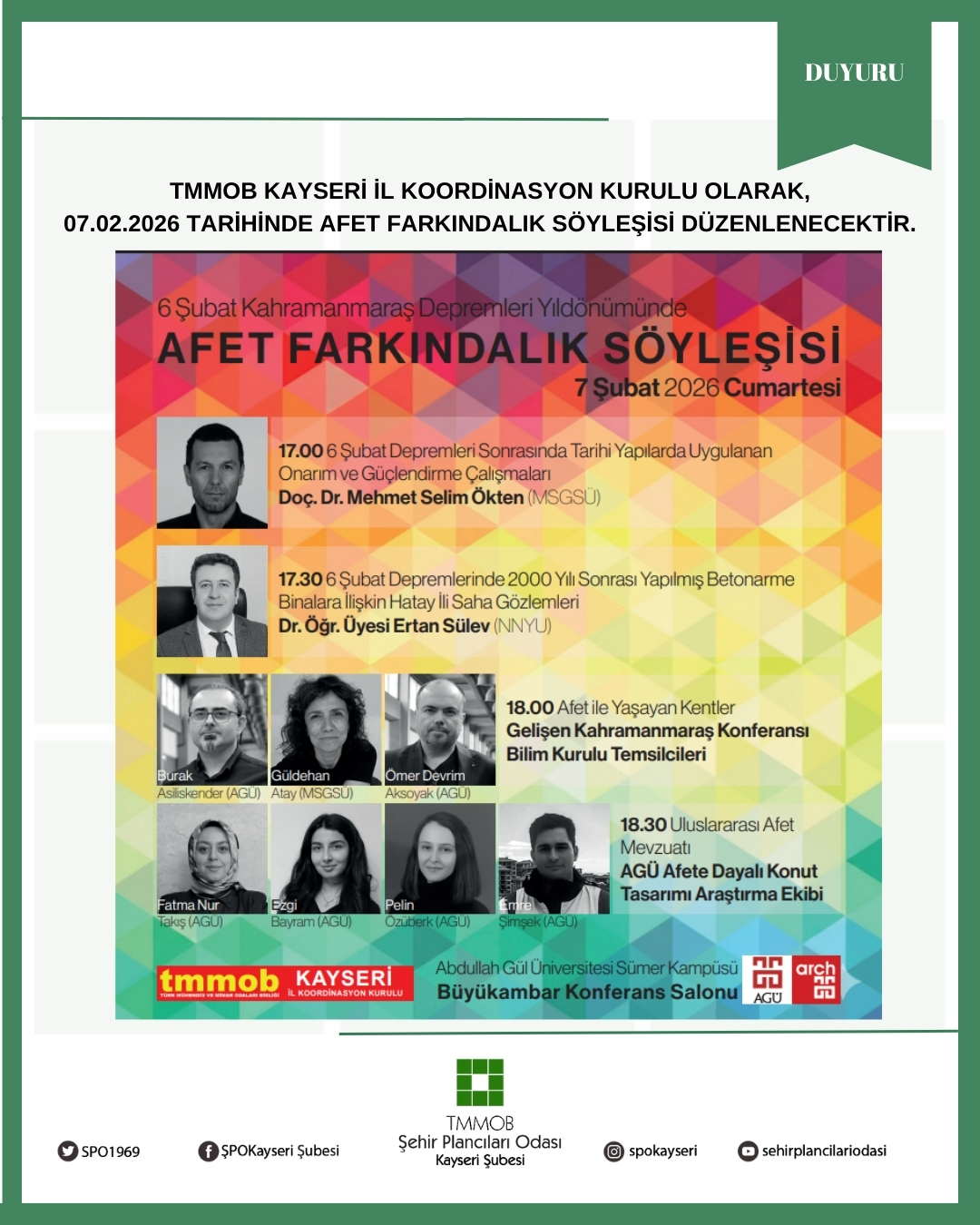 AFET FARKINDALIK SÖYLEŞİSİ