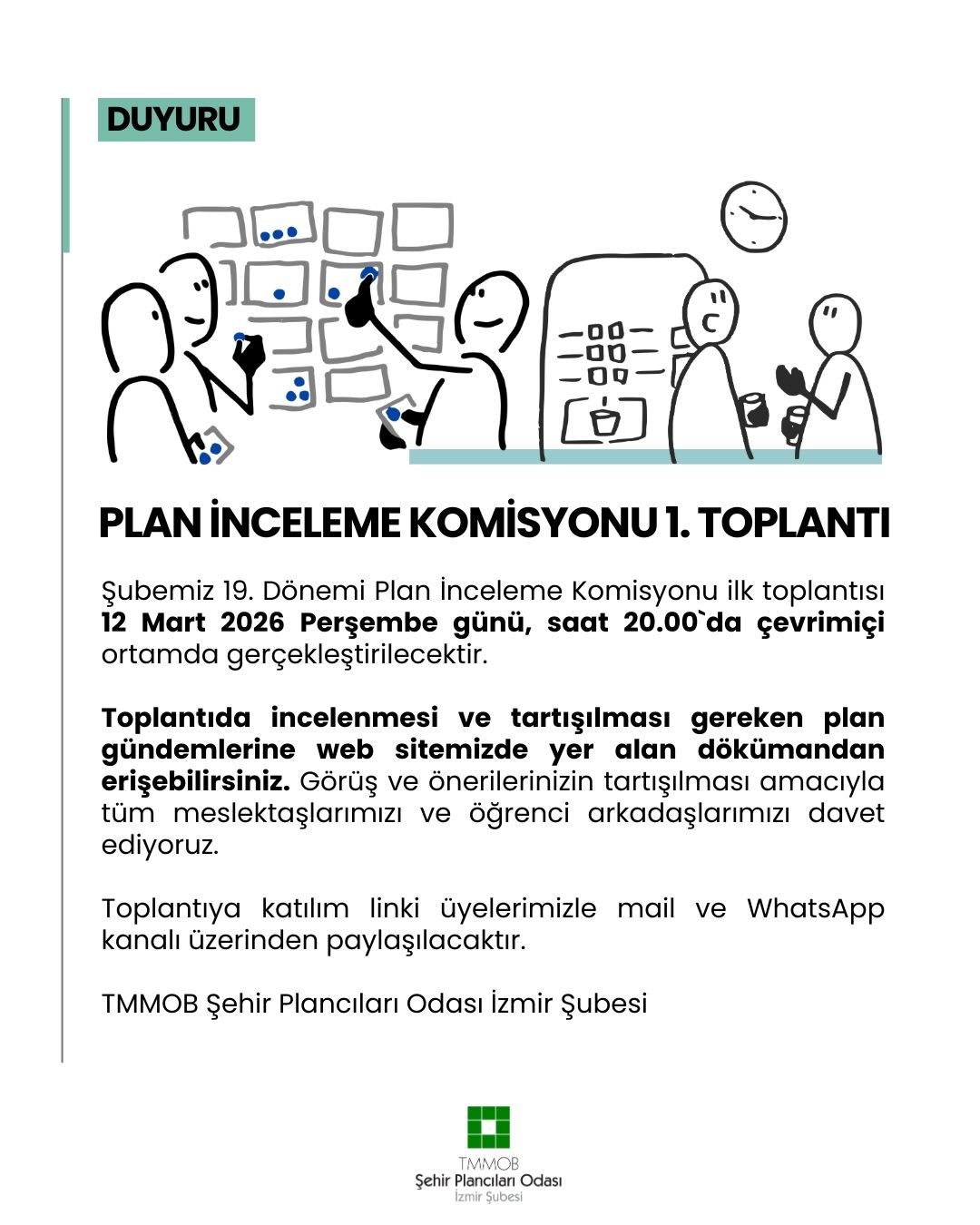 PLAN İNCELEME KOMİSYONU 12 MART`TA FAALİYETLERİNE BAŞLIYOR!
