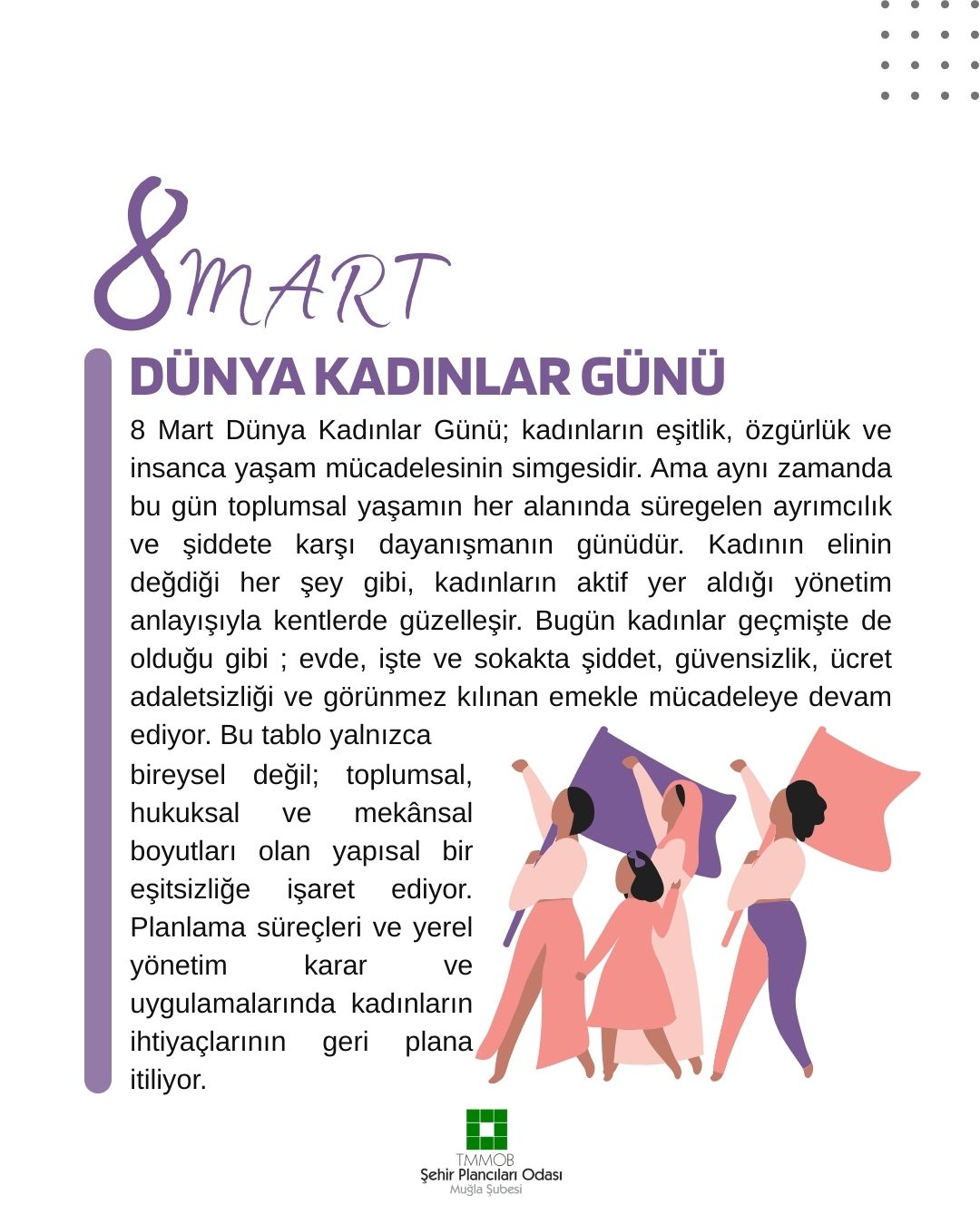 8 MART DÜNYA KADINLAR GÜNÜ