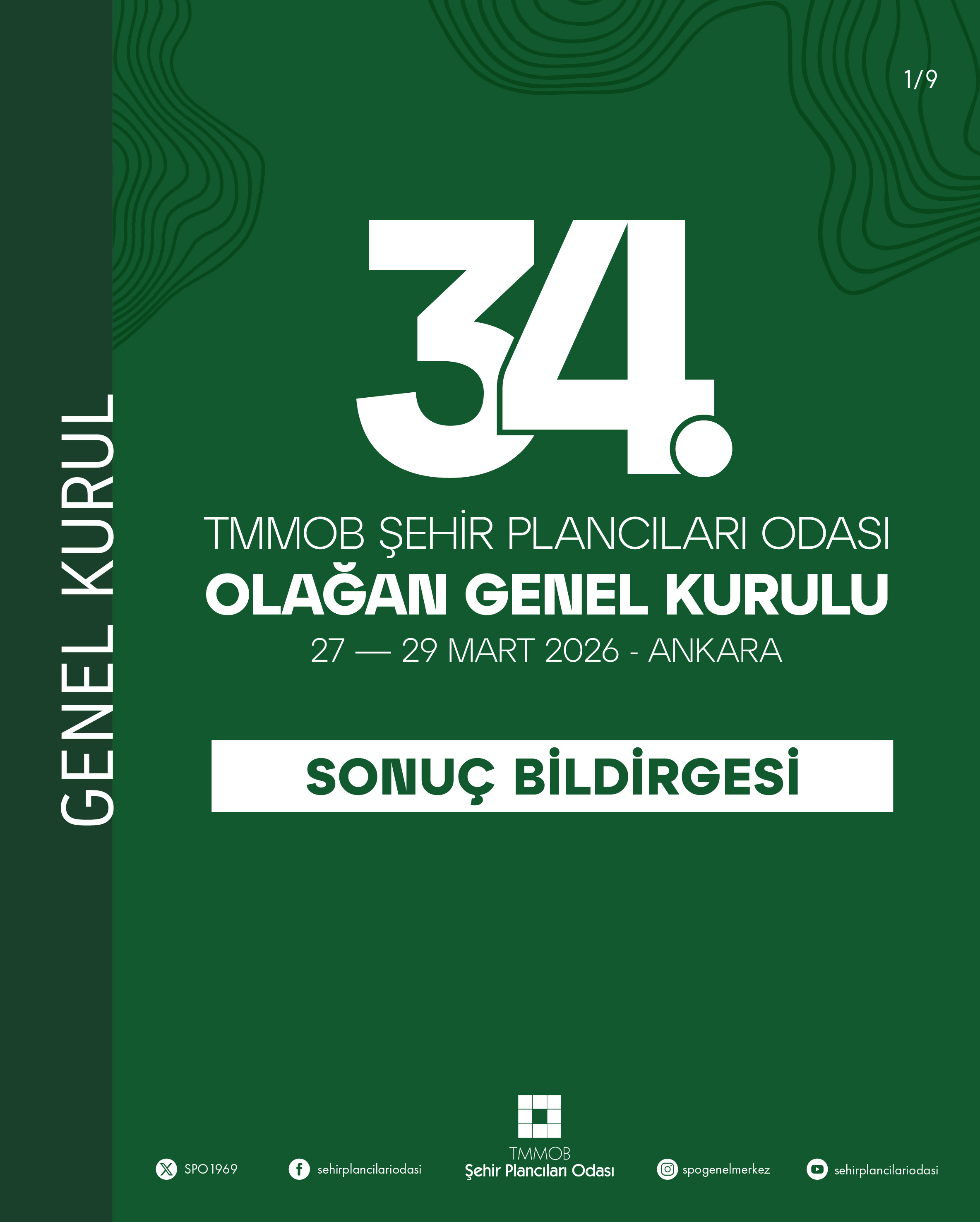 TMMOB ŞEHİR PLANCILARI ODASI 34. OLAĞAN GENEL KURULU SONUÇ BİLDİRGESİ