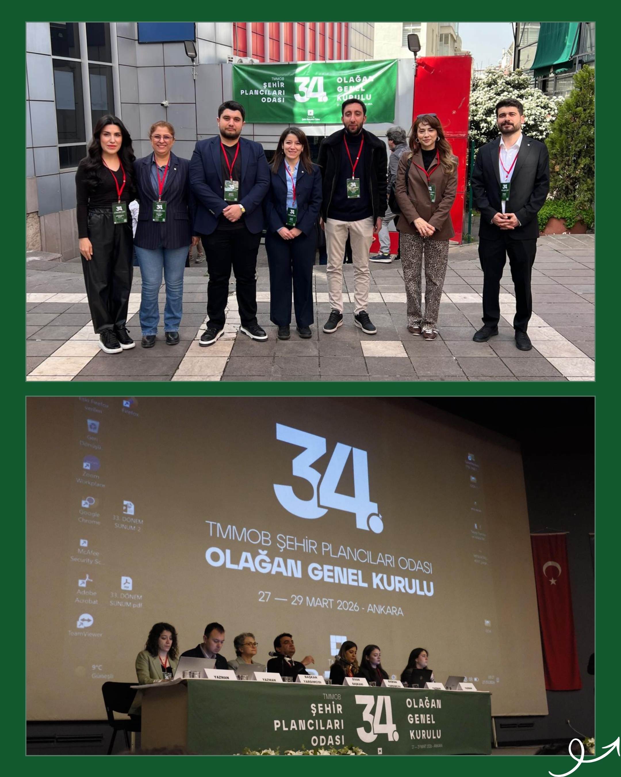 34. TMMOB ŞEHİR PLANCILARI ODASI OLAĞAN GENEL KURULU`NA KATILDIK.