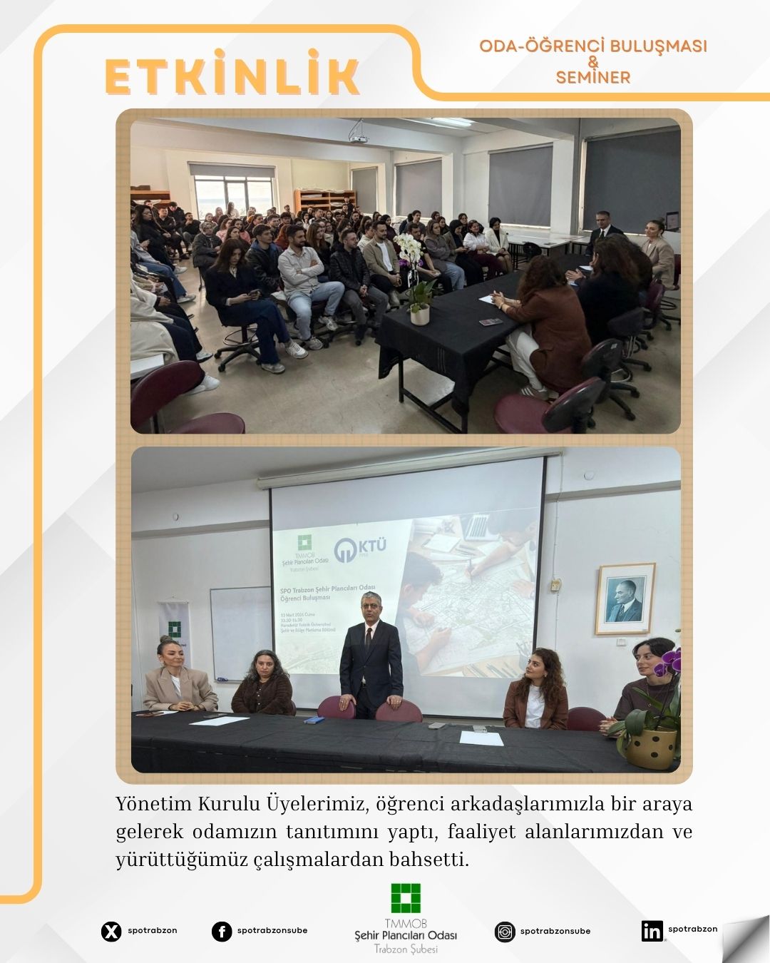 ÖĞRENCİ BULUŞMASI VE SEMİNER