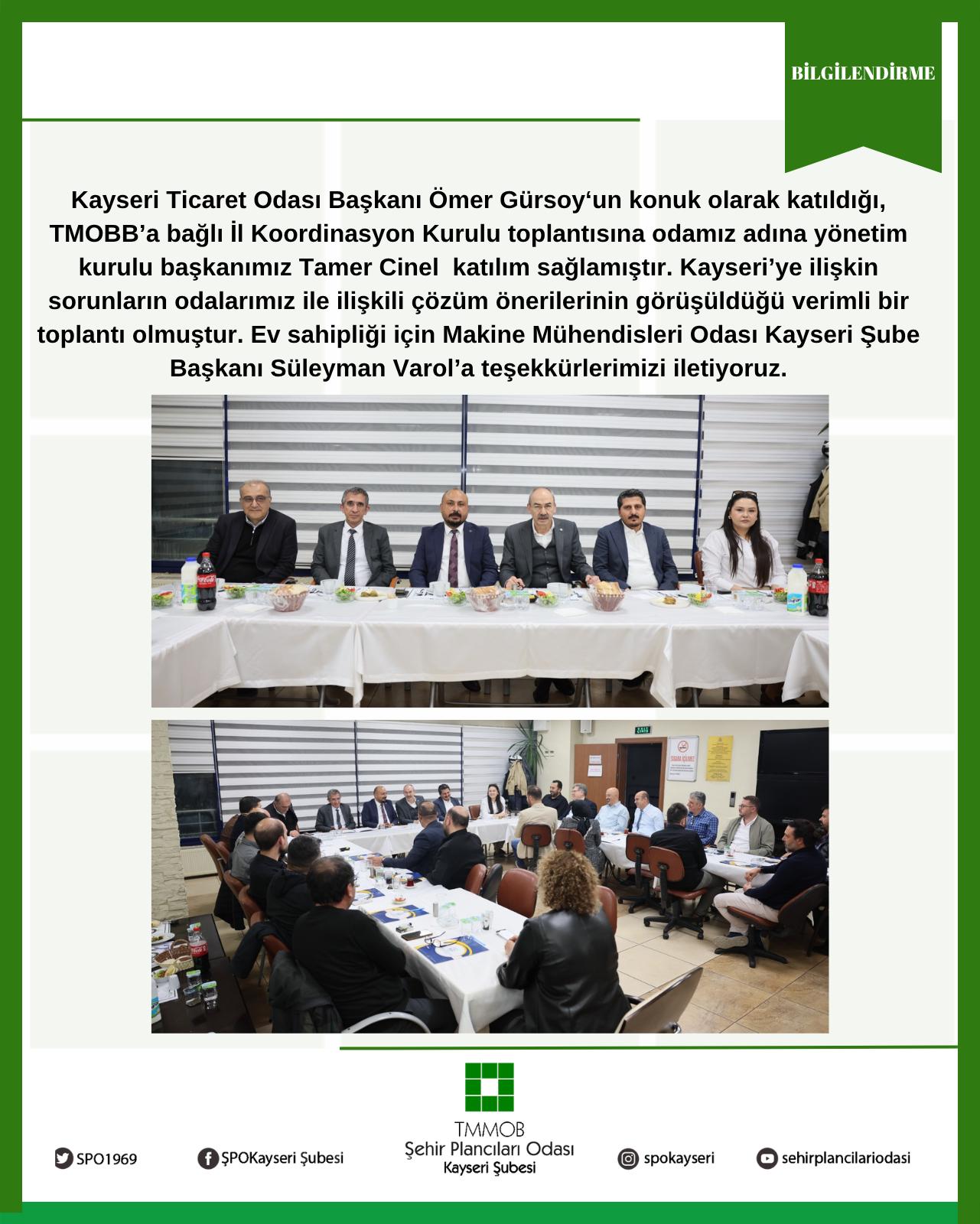 TMMOB İL KOORDİNASYON KURULU TOPLANTISI