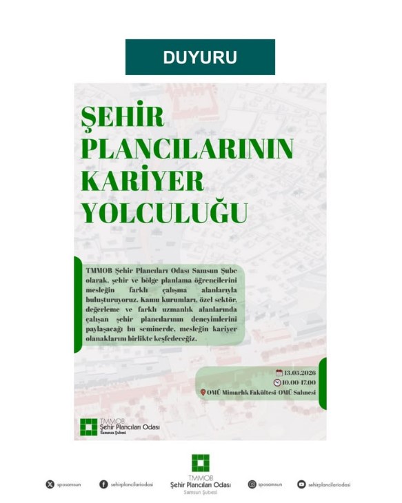 ŞEHİR PLANCILIĞININ FARKLI ÇALIŞMA ALANLARINI KEŞFETMEYE HAZIR MISINIZ?
