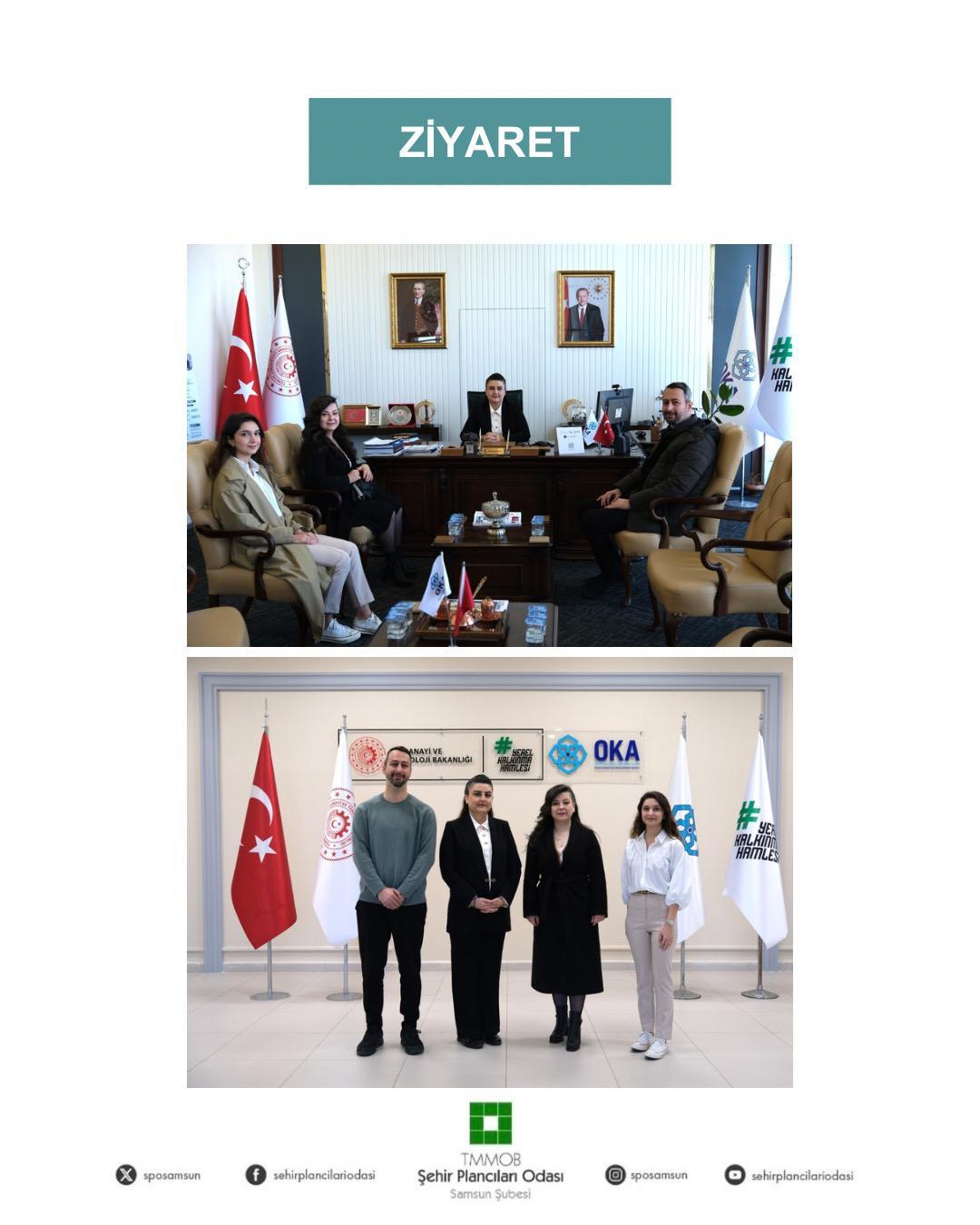 TMMOB ŞEHİR PLANCILARI ODASI SAMSUN ŞUBE YÖNETİMİ OLARAK ORTA KARADENİZ KALKINMA AJANSI GENEL SEKRETERİ KIYMETLİ MESLEKTAŞIMIZ MEHLİKA DİCLE'Yİ MAKAMINDA ZİYARET ETTİK.