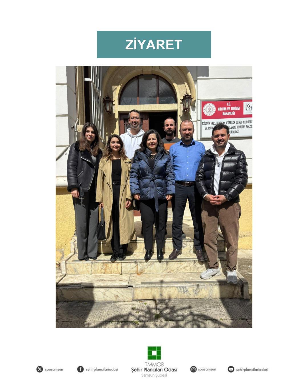 TMMOB ŞEHİR PLANCILARI ODASI SAMSUN ŞUBE YÖNETİMİ OLARAK SAMSUN KÜLTÜR VARLIKLARINI KORUMA BÖLGE KURULU MÜDÜRÜ KIYMETLİ MESLEKTAŞIMIZ İBRAHİM KARABIÇAK'I MAKAMINDA ZİYARET ETTİK.