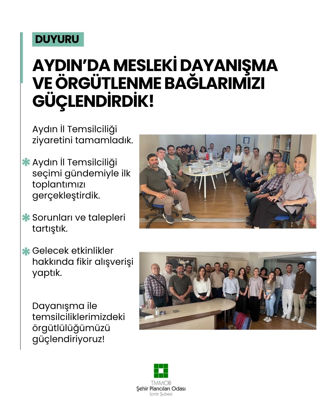 AYDIN'DA MESLEKİ DAYANIŞMA VE ÖRGÜTLENME BAĞLARIMIZI GÜÇLENDİRDİK!