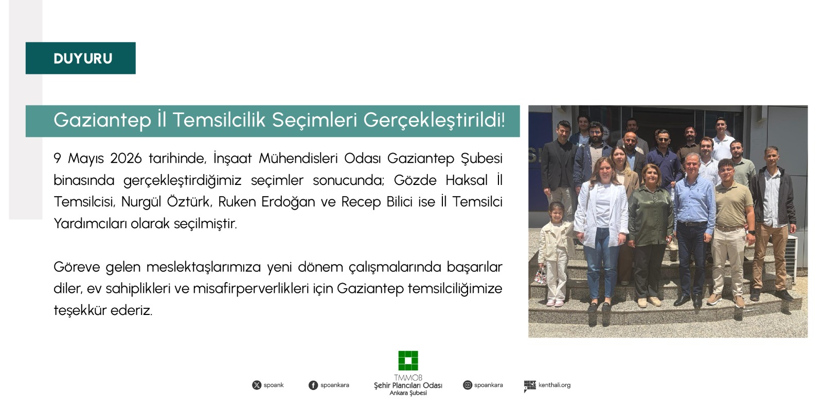  GAZİANTEP İL TEMSİLCİLİK SEÇİMLERİ GERÇEKLEŞTİRİLDİ!