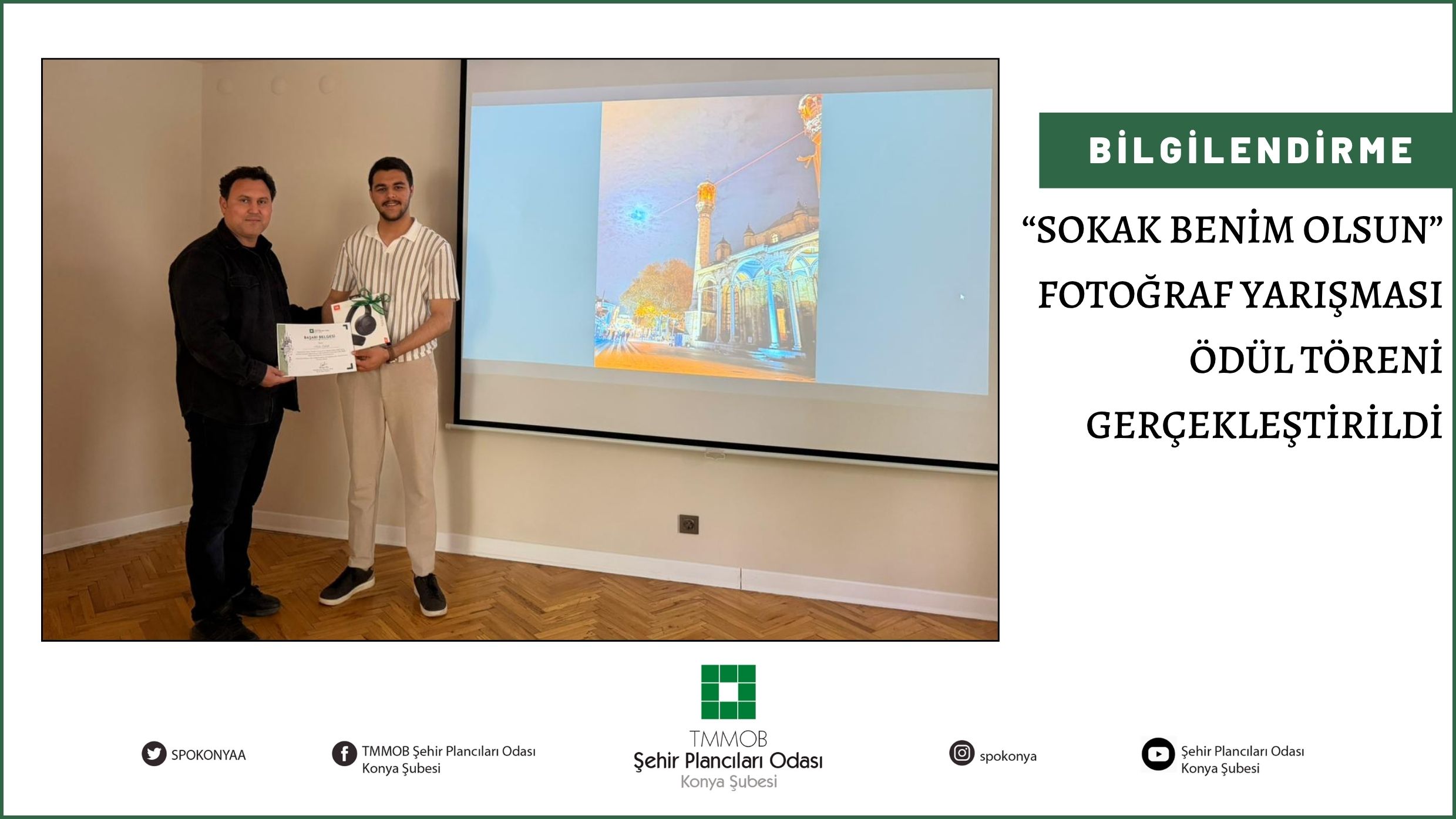 "SOKAK BENİM OLSUN" FOTOĞRAF YARIŞMASI ÖDÜL TÖRENİ GERÇEKLEŞTİRİLDİ
