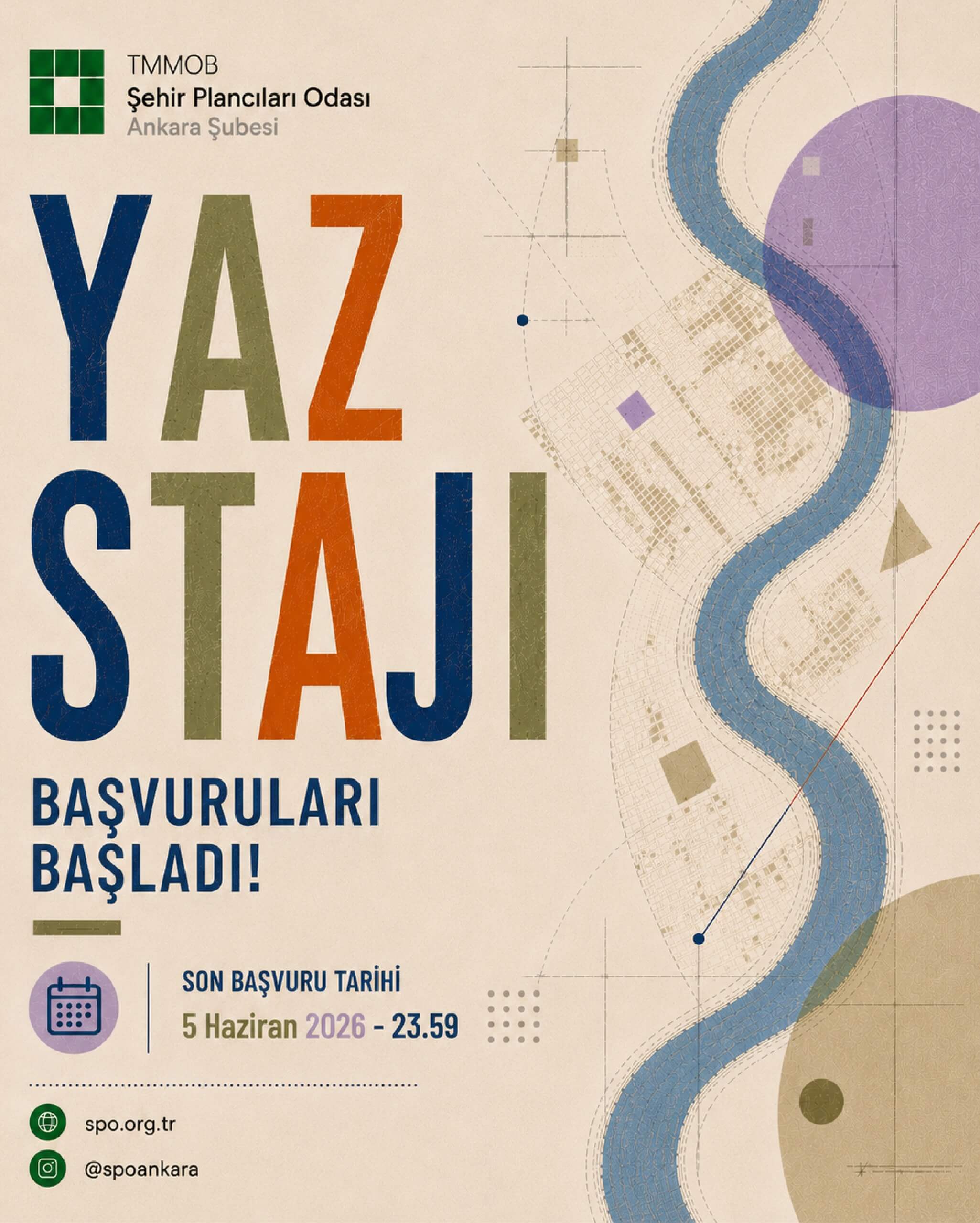 ŞEHİR PLANCILARI ODASI ANKARA ŞUBESİ YAZ STAJI BAŞVURULARI BAŞLADI!