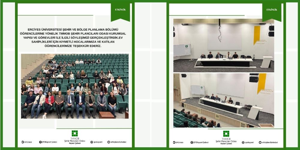 ERCİYES ÜNİVERSİTESİ`NDE SÖYLEŞİ ETKİNLİĞİ